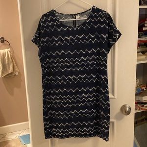 Navy print dress